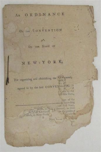 (NEW YORK.) [Constitution of the State of New-York]  with An Ordinance of the Convention of the State of New-York.